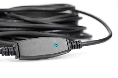 Digitus DA-73107 USB-kabel USB 3.2 Gen1 USB-A stekker, USB-A bus 20.00 m Zwart Afgeschermd, Afgeschermd (dubbel)