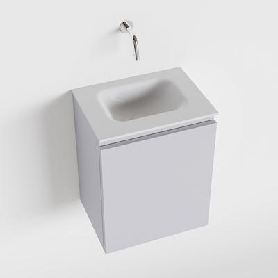 MONDIAZ OLAN 40cm toiletmeubel cale. LEX wastafel talc midden geen kraangat