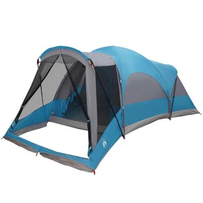 Tunneltent voor gezin 8-persoons waterdicht blauw