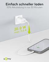 Goobay USB-C snellader | 20W | wit | Power Delivery - 9550190 - thumbnail