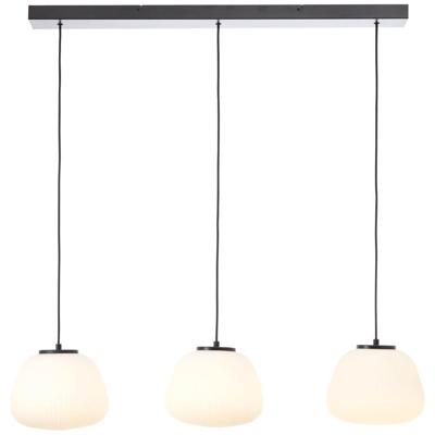 Brilliant HanglampKaizen 3-lichts zwart met wit - 60155/76