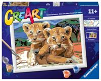 Ravensburger creart serie D little lion cubs - thumbnail