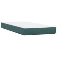 Boxspring met matras fluweel donkergroen 80x220 cm - thumbnail
