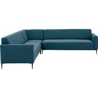 Goossens Bank Key West blauw, stof, 3-zits, modern design - thumbnail