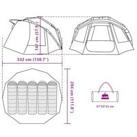 VidaXL Vistent 5-persoons waterdicht olijfgroen - thumbnail
