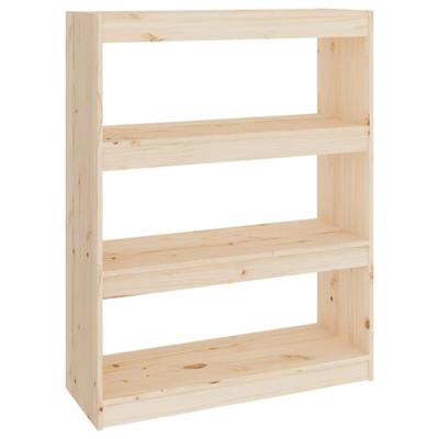 Boekenkast/kamerscherm 80x30x103,5 cm massief grenenhout - thumbnail