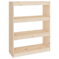 Boekenkast/kamerscherm 80x30x103,5 cm massief grenenhout - thumbnail