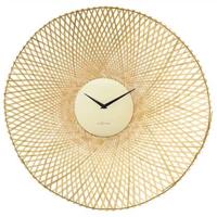 Wandklok 60 cm - Stil - Bruin/Zwart - Bamboe - NeXtime 'Vortex' - thumbnail