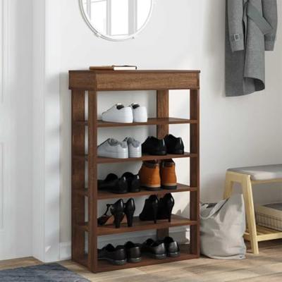 VidaXL Schoenenrek 60x30x98 cm bewerkt hout bruin eikenkleur