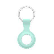 AirTag case - draagbare silicone beschermhoes voor Apple AirTags, met sleutelhanger - turquoise - thumbnail