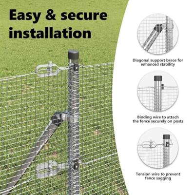 VidaXL Afrasteringspaal zilver 25 x 0,5 m (12 x 12 mm gaas) staal VidaXL Afrasteringspaal zilver 25 x 0,5 m (12 x 12 mm gaas) staal