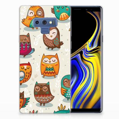 Samsung Galaxy Note 9 TPU Hoesje Vrolijke Uilen