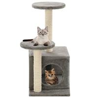 VidaXL Kattenkrabpaal met sisal krabpalen 60 cm grijs - thumbnail