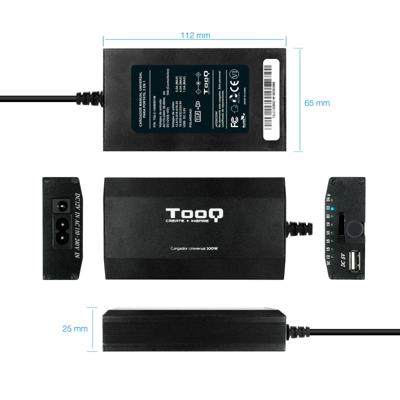 Laptop oplader TooQ TQLC-100BS01M Universeel 100W
