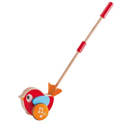 Hape lilly vogel houten duwstok met geluid