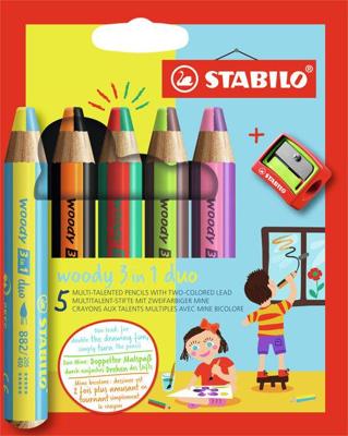 Kleurpotlood stabilo 882 woody 3 in 1 5st assorti | 5 stuks Kleurpotlood stabilo 882 woody 3 in 1 5st assorti | 5 stuks