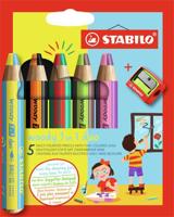 Kleurpotlood stabilo 882 woody 3 in 1 5st assorti | 5 stuks - thumbnail