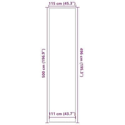 VidaXL Deurmat 115x500 cm blauw