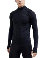 Thermoshirt heren lange mouw met rits - Core dry - Mannen baselary - Warm thermo ondergoed - L - Zwart - L - L - L - L - L - L - L - L - L - thumbnail