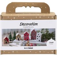 Creativ Company Mini hobbyset decoratie, huizen, kerst verf, 1 doos - thumbnail