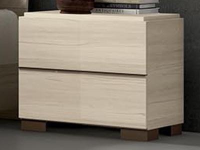 Nachtkastje PEROU 2 lades beige gelakt