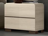 Nachtkastje PEROU 2 lades beige gelakt - thumbnail