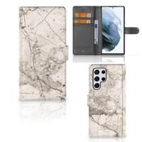 Samsung Galaxy S22 Ultra | Bookcase | Marmer Beige - thumbnail