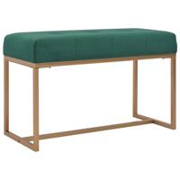 Bankje 80 cm fluweel groen - thumbnail
