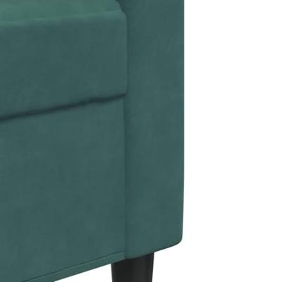 Tweezitsbank 140 cm fluweel donkergroen - thumbnail