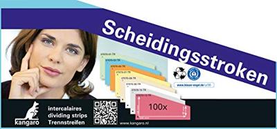 Kangaro 07070-03-TR Scheidingsstrook 2-gaats Trapezium 180gr RC Blauw