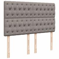 Boxspring met matras stof taupe 140x200 cm - thumbnail