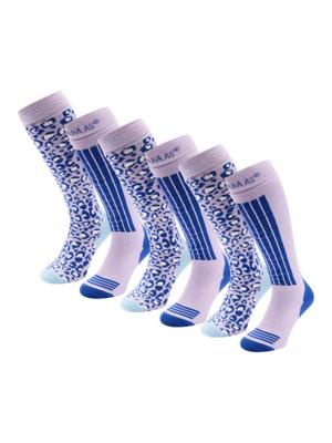 Poederbaas Skisokken Dames 6-pack Lila-39/42