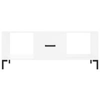 Salontafel 102x50x40 cm bewerkt hout wit - thumbnail