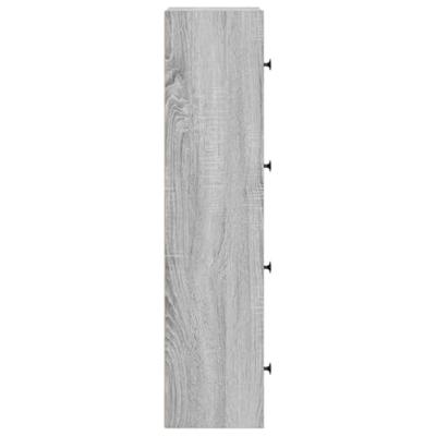Boekenkast 40x24x102 cm bewerkt hout grijs sonoma eikenkleurig