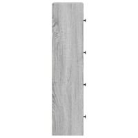 Boekenkast 40x24x102 cm bewerkt hout grijs sonoma eikenkleurig - thumbnail