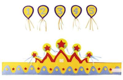VerjaardagsKroon Leeftijden 1 tot 5 Jongen