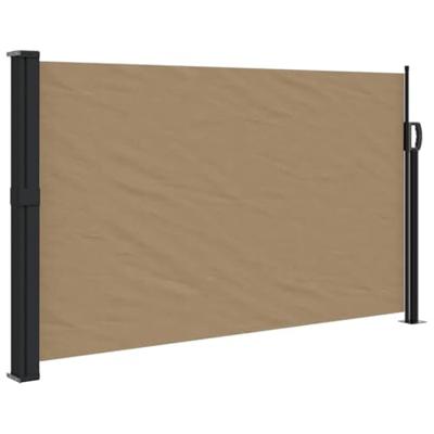 Windscherm uittrekbaar 120x600 cm taupe