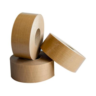 Papieren plakband versterkt 70 mm x 150 meter bruin (niet zelfklevend)