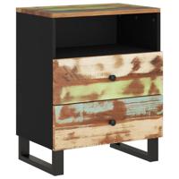 Nachtkastje 50x33x62 cm massief gerecycled hout en bewerkt hout - thumbnail