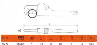 Bahco pijptang aluminium 48inch | 380-48