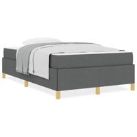 Boxspring bed met matras Donkergrijs 120 x 190 cm Stof - thumbnail