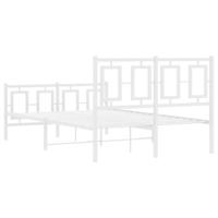 Bedframe met hoofd- en voeteneinde metaal wit 120 x 190 cm - thumbnail
