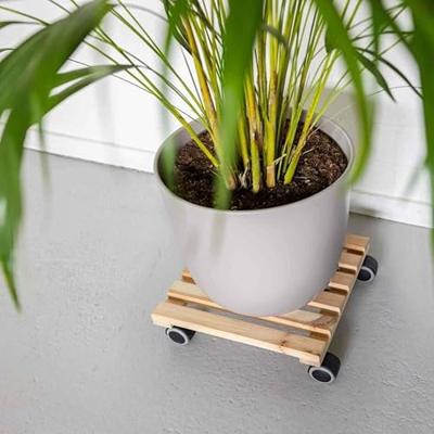Esschert Design trolley naturel vierkant indoor
