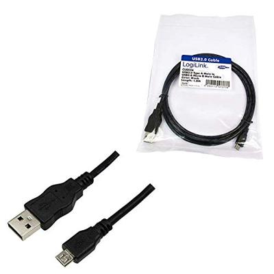 LogiLink USB-kabel USB 2.0 USB-A stekker, USB-micro-B stekker 1.80 m Zwart CU0034 LogiLink USB-kabel USB 2.0 USB-A stekker, USB-micro-B stekker 1.80 m Zwart CU0034