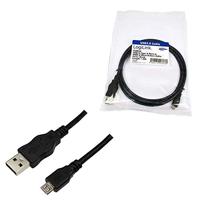 LogiLink USB-kabel USB 2.0 USB-A stekker, USB-micro-B stekker 1.80 m Zwart CU0034 - thumbnail