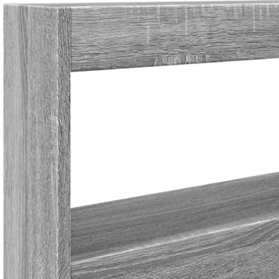 Hoofdbordkast met LED-verlichting 120x17x102 cm grijs sonoma