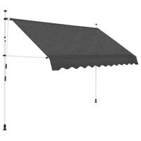 Luifel handmatig uitschuifbaar 250 cm antraciet - thumbnail