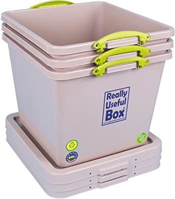 Really Useful Box Recycled opbergdoos 60 l, nestbaar, grijs Really Useful Box Recycled opbergdoos 60 l, nestbaar, grijs