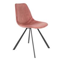 Dutchbone Franky stoel velvet Old Pink - thumbnail
