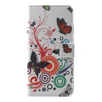 Shop4 - iPhone Xs Max Hoesje - Wallet Case Vlinders Wit - thumbnail
